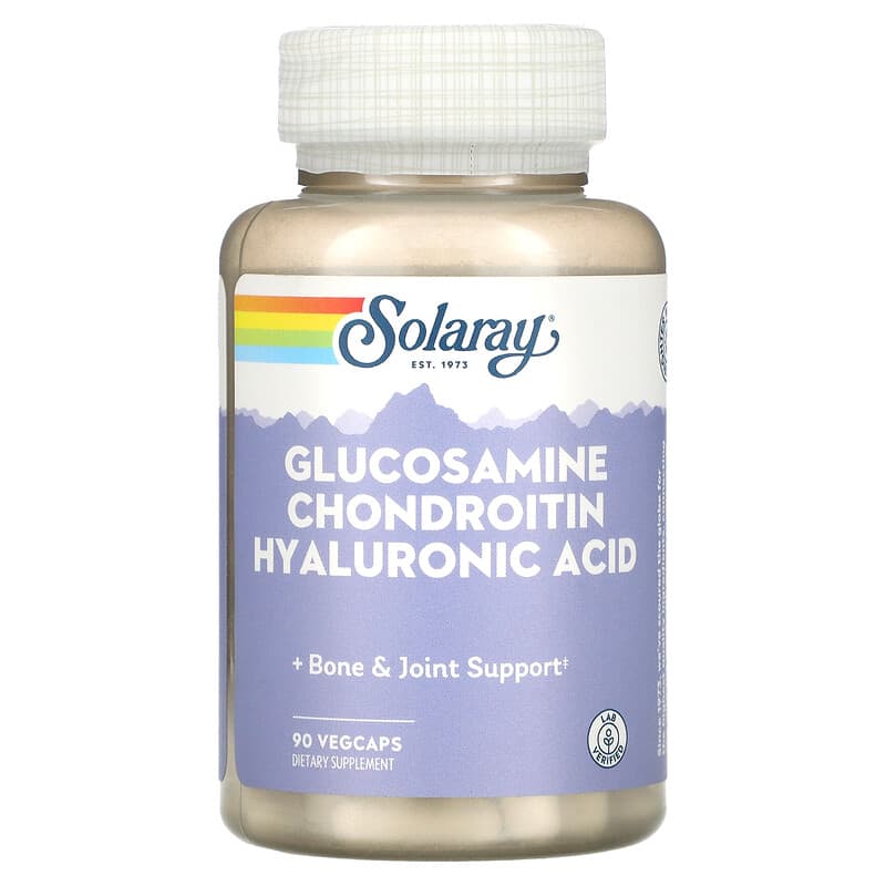 Solaray Glucosamine Chondroitin Hyaluronic Acid 90 VegCaps 8 Thực phẩm chức năng Solaray Glucosamine Chondroitin Hyaluronic Acid 90 VegCaps 076280081589