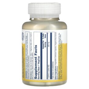 Thực phẩm bổ sung Solaray L-Lysine 500 mg 120 VegCaps 076280049411