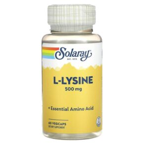Thực phẩm chức năng Solaray L-Lysine 500 mg 60 VegCaps 076280049404