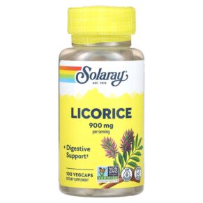 Thực phẩm chức năng Solaray Licorice 450 mg 100 VegCaps 076280193701