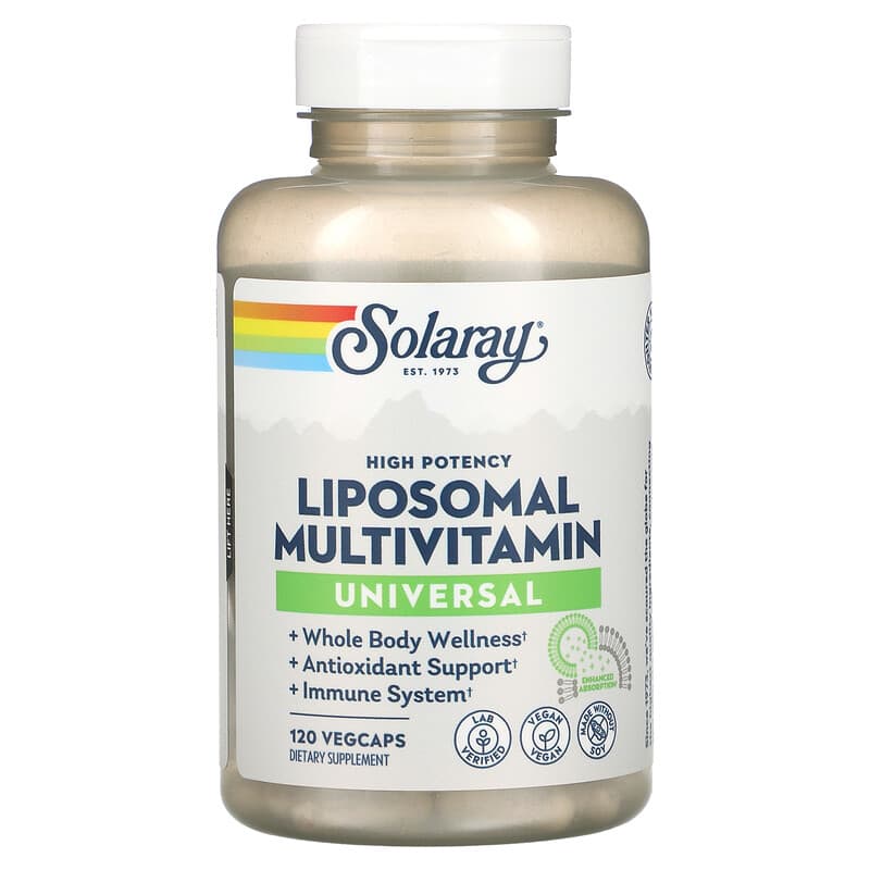 Solaray Liposomal Multivitamin Universal 120 VegCaps 8 Thực phẩm chức năng Solaray Liposomal Multivitamin Universal 120 VegCaps 076280830385