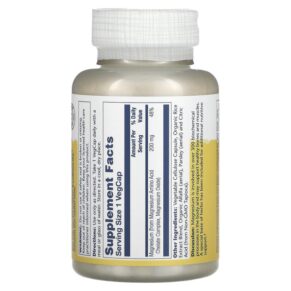 Solaray Magnesium 200 mg 100 VegCaps 3 Thực phẩm bổ sung Solaray Magnesium 200 mg 100 VegCaps 076280046304