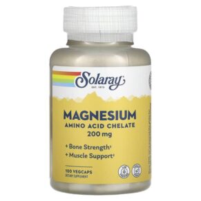 Thực phẩm chức năng Solaray Magnesium 200 mg 100 VegCaps 076280046304
