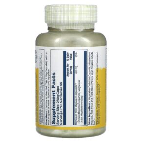 Thực phẩm bổ sung Solaray Magnesium Asporotate 200 mg 120 VegCaps 076280046212