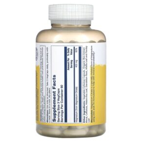 Thực phẩm bổ sung Solaray Magnesium Citrate 133 mg 180 VegCaps 076280374025