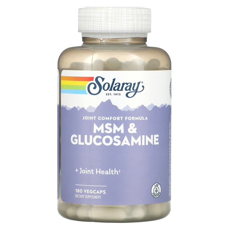 Solaray MSM & Glucosamine 180 VegCaps 8 Thực phẩm chức năng Solaray MSM & Glucosamine 180 VegCaps 076280008562