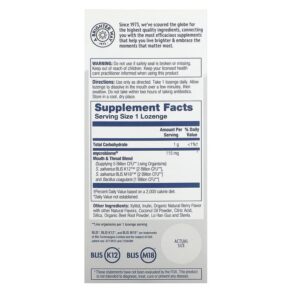 Thực phẩm bổ sung Solaray Mycrobiome Probiotic Mouth & Throat Natural Berry 5 Billion 30 Lozenges 076280826500