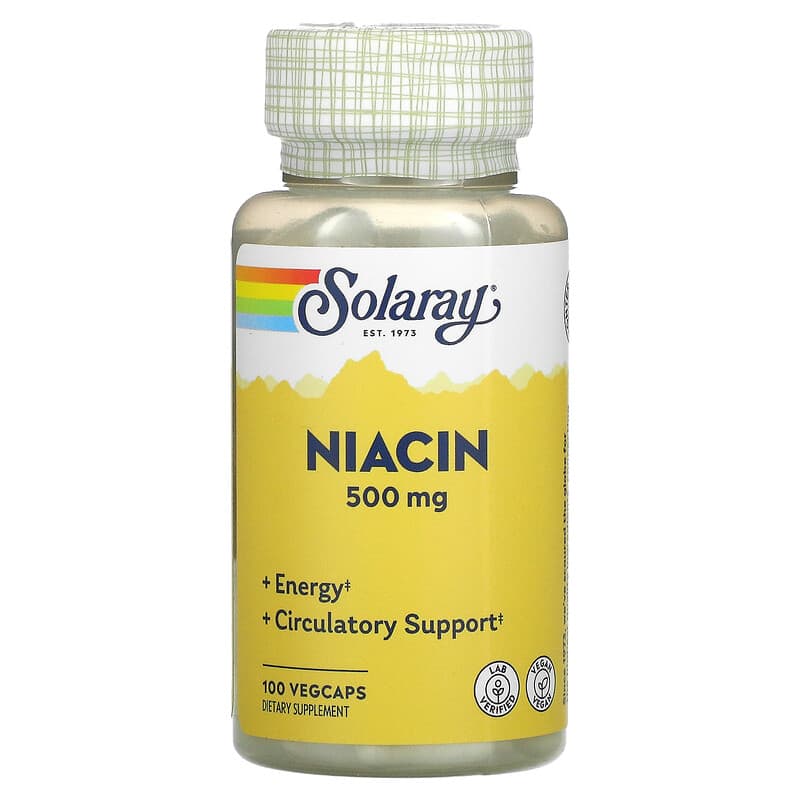 Solaray Niacin 500 mg 100 VegCaps 8 Thực phẩm chức năng Solaray Niacin 500 mg 100 VegCaps 076280043631