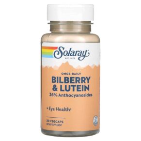 Thực phẩm chức năng Solaray Once Daily Bilberry & Lutein 30 VegCaps 076280031157