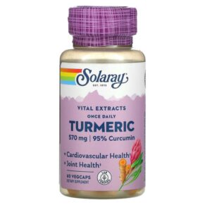 Thực phẩm chức năng Solaray Once Daily Turmeric 570 mg 60 VegCaps 076280186628