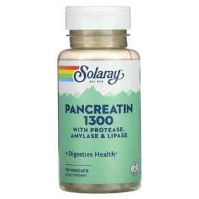 Thực phẩm chức năng Solaray Pancreatin 1300 90 VegCaps 076280048186