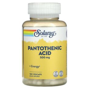 Thực phẩm chức năng Solaray Pantothenic Acid 500 mg 100 VegCaps 076280043808
