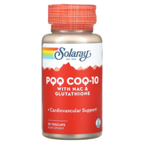 Thực phẩm chức năng Solaray PQQ CoQ-10 with NAC & Glutathione 30 VegCaps 076280365108