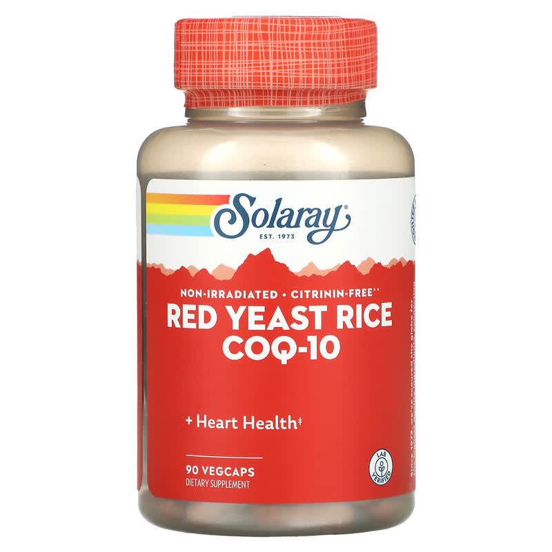 Solaray Red Yeast Rice CoQ-10 90 VegCaps 8 Thực phẩm chức năng Solaray Red Yeast Rice CoQ-10 90 VegCaps 076280121551