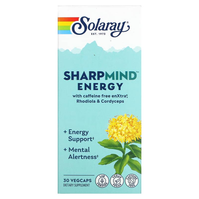 Solaray SharpMind Energy 30 Vegcaps 8 Thực phẩm chức năng Solaray SharpMind Energy 30 Vegcaps 076280648065