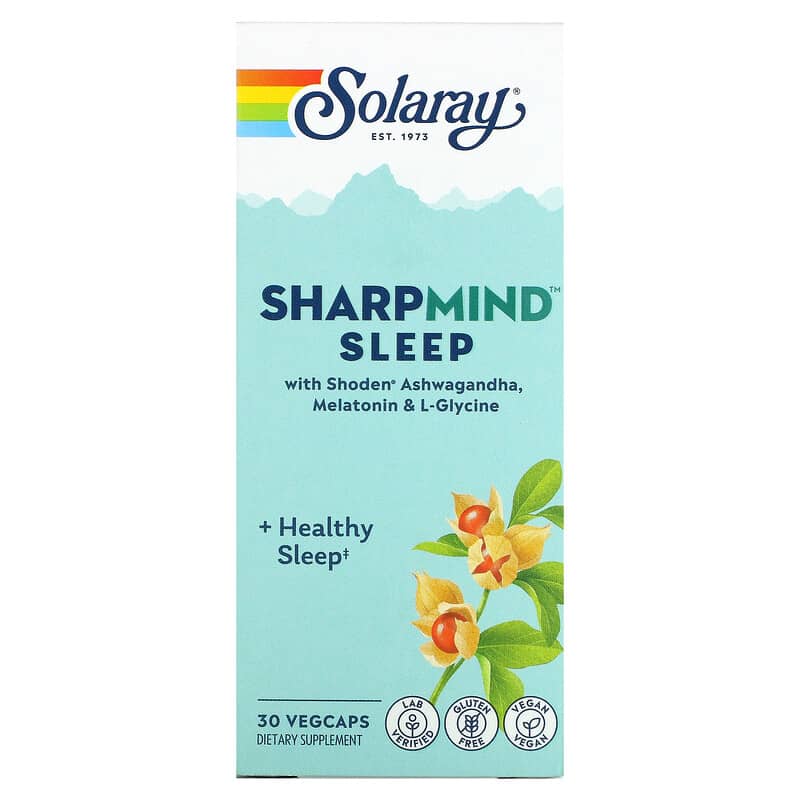 Solaray SharpMind Sleep 30 Vegcaps 8 Thực phẩm chức năng Solaray SharpMind Sleep 30 Vegcaps 076280507874
