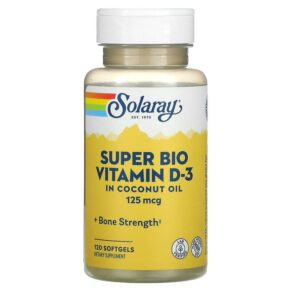Thực phẩm chức năng Solaray Super Bio Vitamin D-3 125 mcg 120 Softgels 076280697551