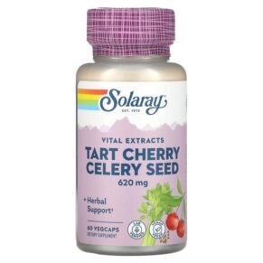 Thực phẩm chức năng Solaray Tart Cherry Celery Seed 620 mg 60 VegCaps 076280174045