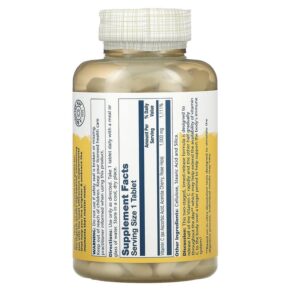 Thực phẩm bổ sung Solaray Timed Release Vitamin C with Rose Hips & Acerola 1.000 mg 250 Tablets 076280044546