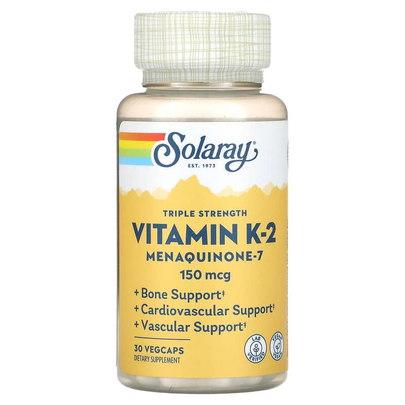 Solaray Triple Strength Vitamin K-2 Menaquinone-7 150 mcg 30 VegCaps 8 Thực phẩm chức năng Solaray Triple Strength Vitamin K-2 Menaquinone-7 150 mcg 30 VegCaps 076280278774