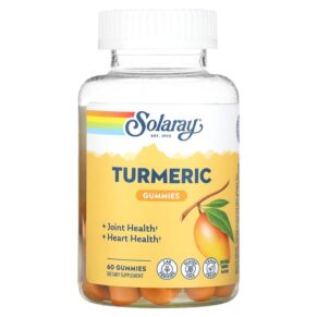 Thực phẩm chức năng Solaray Turmeric Gummies Natural Mango 60 Gummies 076280279320