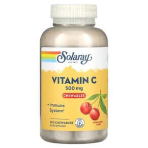 Thực phẩm chức năng Solaray Vitamin C Chewables Natural Cherry 500 mg 100 Chewables 076280044904