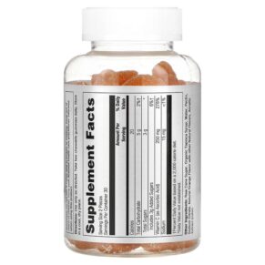 Thực phẩm bổ sung Solaray Vitamin C Gummies Natural Orange 125 mg 60 Gummies 076280834208