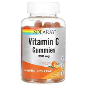 Thực phẩm chức năng Solaray Vitamin C Gummies Natural Orange 125 mg 60 Gummies 076280834208