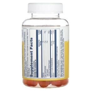 Thực phẩm bổ sung Solaray Vitamin D3 Gummies Natural Peach Mango & Strawberry 25 mcg 60 Gummies 076280672299