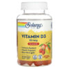 Thực phẩm chức năng Solaray Vitamin D3 Gummies Natural Peach Mango & Strawberry 25 mcg 60 Gummies 076280672299