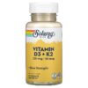 Thực phẩm chức năng Solaray Vitamin D3 + K2 60 VegCaps 076280385847