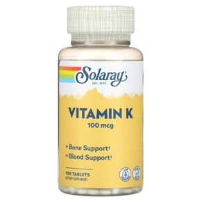 Thực phẩm chức năng Solaray Vitamin K 100 mcg 100 Tablets 076280042122