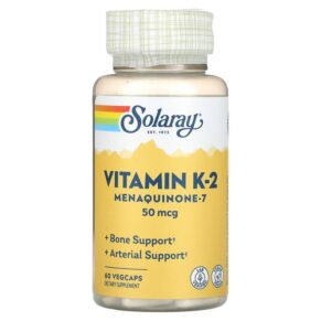Thực phẩm chức năng Solaray Vitamin K-2 Menaquinone-7 50 mcg 60 VegCaps 076280874969
