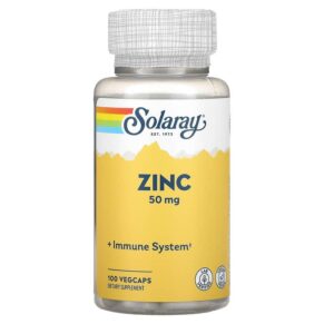 Thực phẩm chức năng Solaray Zinc 50 mg 100 VegCaps 076280047103