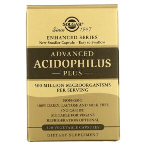 Thực phẩm chức năng Solgar Advanced Acidophilus Plus 120 Vegetable Capsules 033984000254