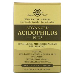 Thực phẩm chức năng Solgar Advanced Acidophilus Plus 60 Vegetable Capsules 033984000148
