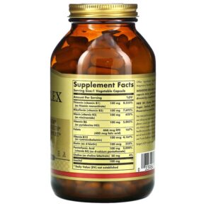 Thực phẩm bổ sung Solgar B-Complex "100" 250 Vegetable Capsules 033984011519
