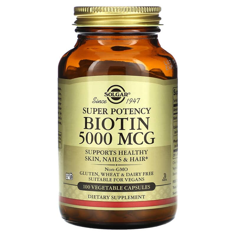 Solgar Biotin 5.000 mcg 100 Vegetable Capsules 8 Thực phẩm chức năng Solgar Biotin 5.000 mcg 100 Vegetable Capsules 033984003149