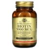Thực phẩm chức năng Solgar Biotin 5.000 mcg 50 Vegetable Capsules 033984003132