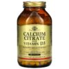 Thực phẩm chức năng Solgar Calcium Citrate with Vitamin D3 240 Tablets 033984004320