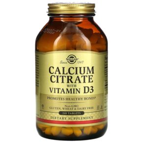 Thực phẩm chức năng Solgar Calcium Citrate with Vitamin D3 240 Tablets 033984004320