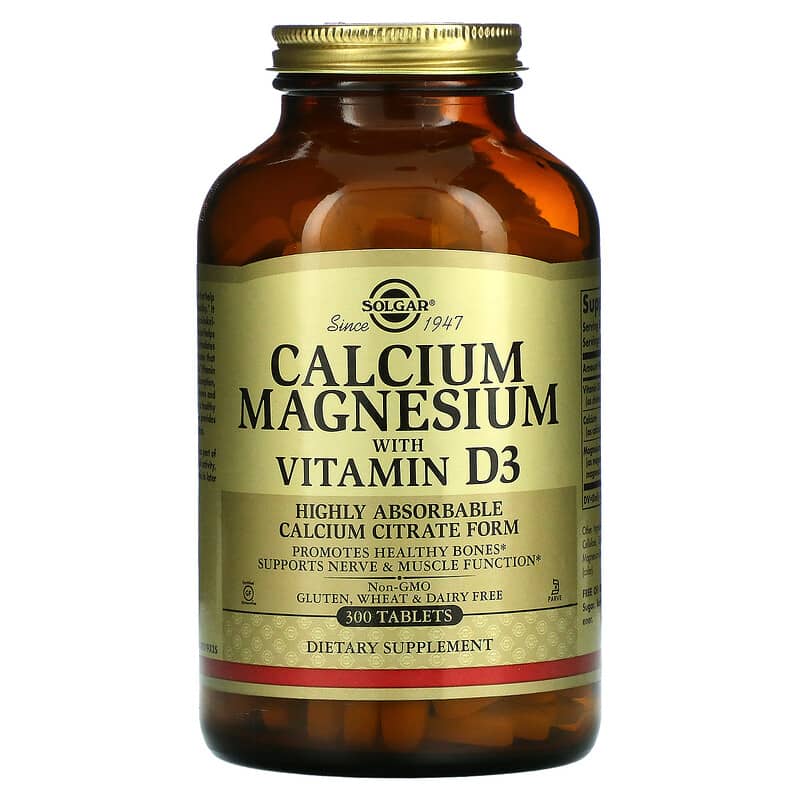 Solgar Calcium Magnesium with Vitamin D3 300 Tablets 8 Thực phẩm chức năng Solgar Calcium Magnesium with Vitamin D3 300 Tablets 033984005198