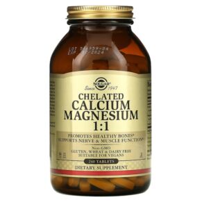 Thực phẩm chức năng Solgar Chelated Calcium Magnesium 1:1 240 Tablets 033984005051