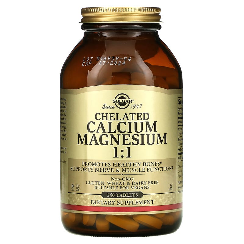Solgar Chelated Calcium Magnesium 1:1 240 Tablets 8 Thực phẩm chức năng Solgar Chelated Calcium Magnesium 1:1 240 Tablets 033984005051