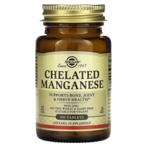 Thực phẩm chức năng Solgar Chelated Manganese 100 Tablets 033984007208