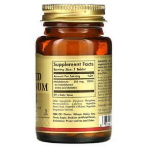 Thực phẩm bổ sung Solgar Chelated Molybdenum 100 Tablets 033984007406