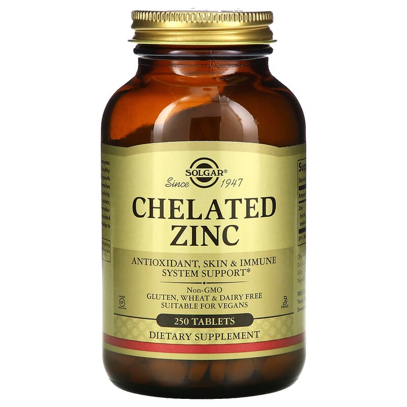 Solgar Chelated Zinc 250 Tablets 8 Thực phẩm chức năng Solgar Chelated Zinc 250 Tablets 033984008014