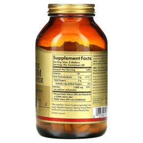 Thực phẩm bổ sung Solgar Chewable Calcium 500 mg 120 Wafers 033984004108
