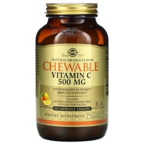 Thực phẩm chức năng Solgar Chewable Vitamin C Natural Orange 90 Chewable Tablets 033984004078