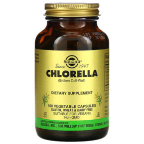 Thực phẩm chức năng Solgar Chlorella (Broken Cell-Wall) 100 Vegetable Capsules 033984038189